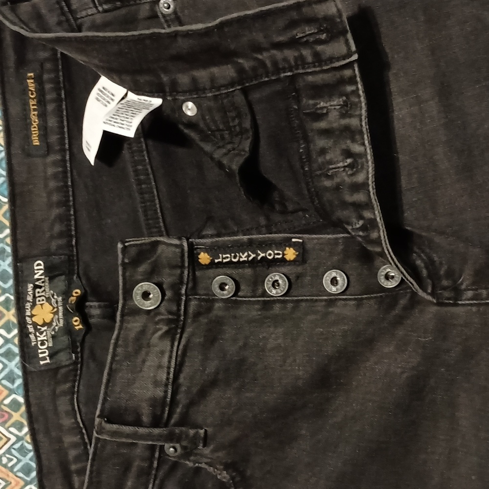 Lucky brand cuffed black jeans